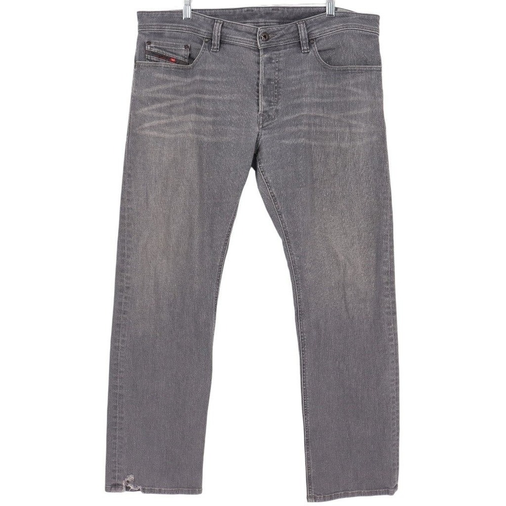 Diesel Men's Safado 0RZ41 Gray Regular Slim Straight Stretch Jeans Size 36x30